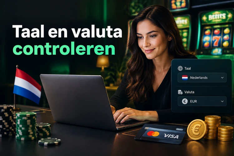 Taal en valuta controleren