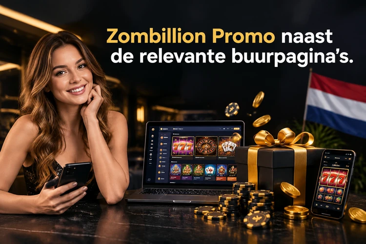 Zombillion Promo naast de relevante buurpagina’s